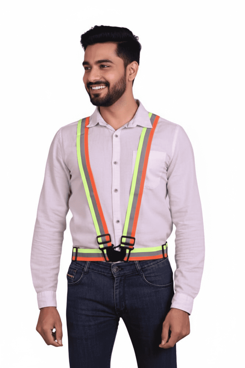 REFLECTIVE ELASTIC CROSSBELT TRI COLOUR