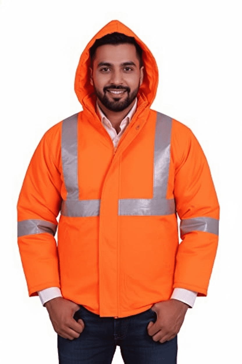 WINTER SAFETY JACKET WITH 3M REFLECTIVE MATERIAL WITH WATERMARK WEATHER RESISTANCE