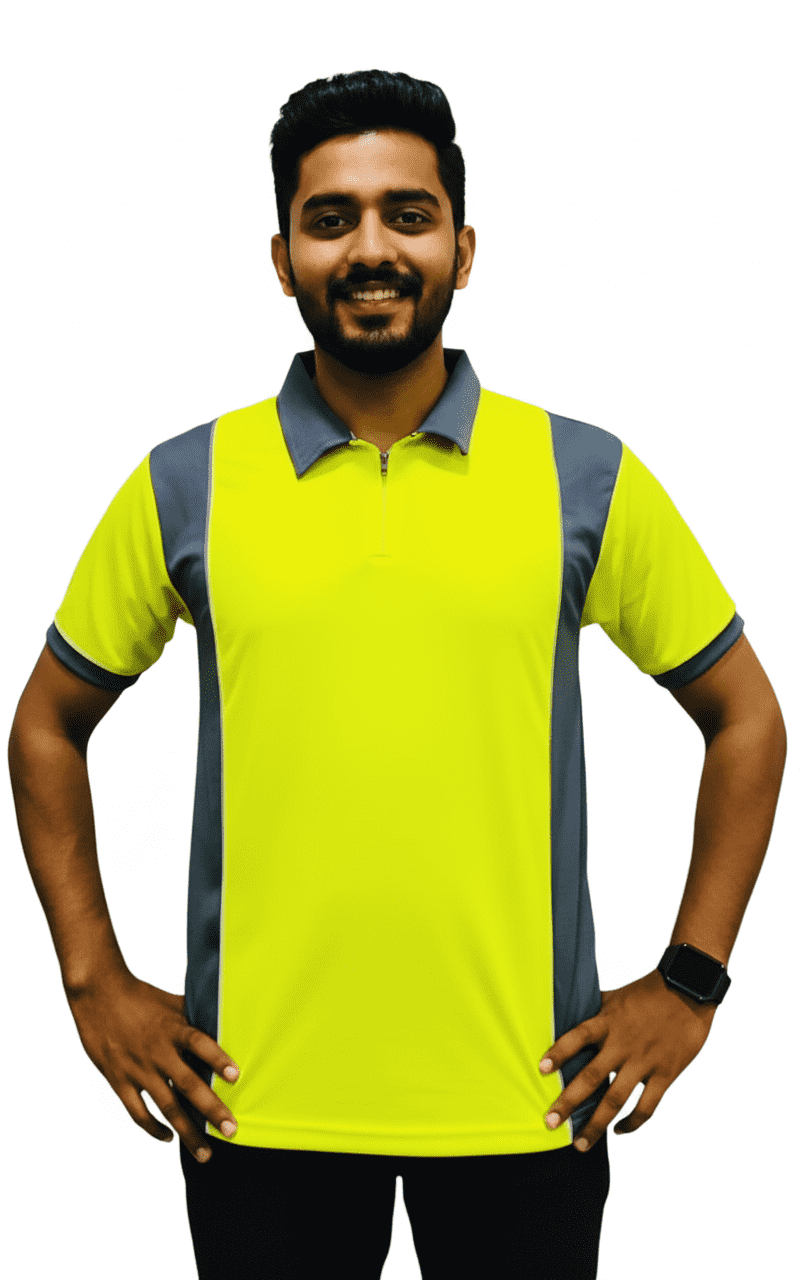 LOGISTIC EUREKA REFLECTIVE ROUND POLO NECK TSHIRT